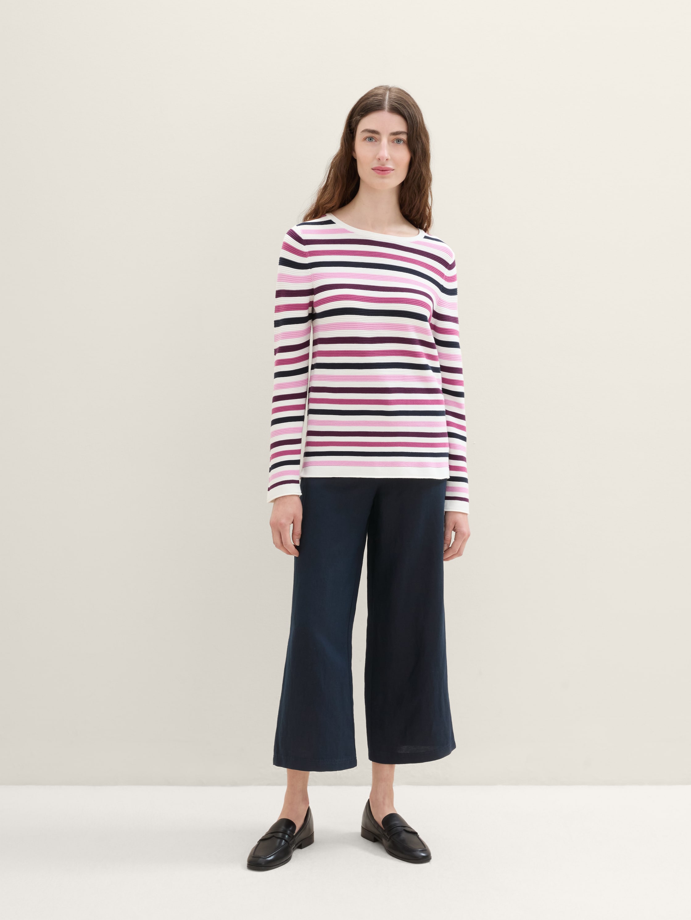 Gebreide trui van biologisch katoen - berry_knit_stripe_design - 