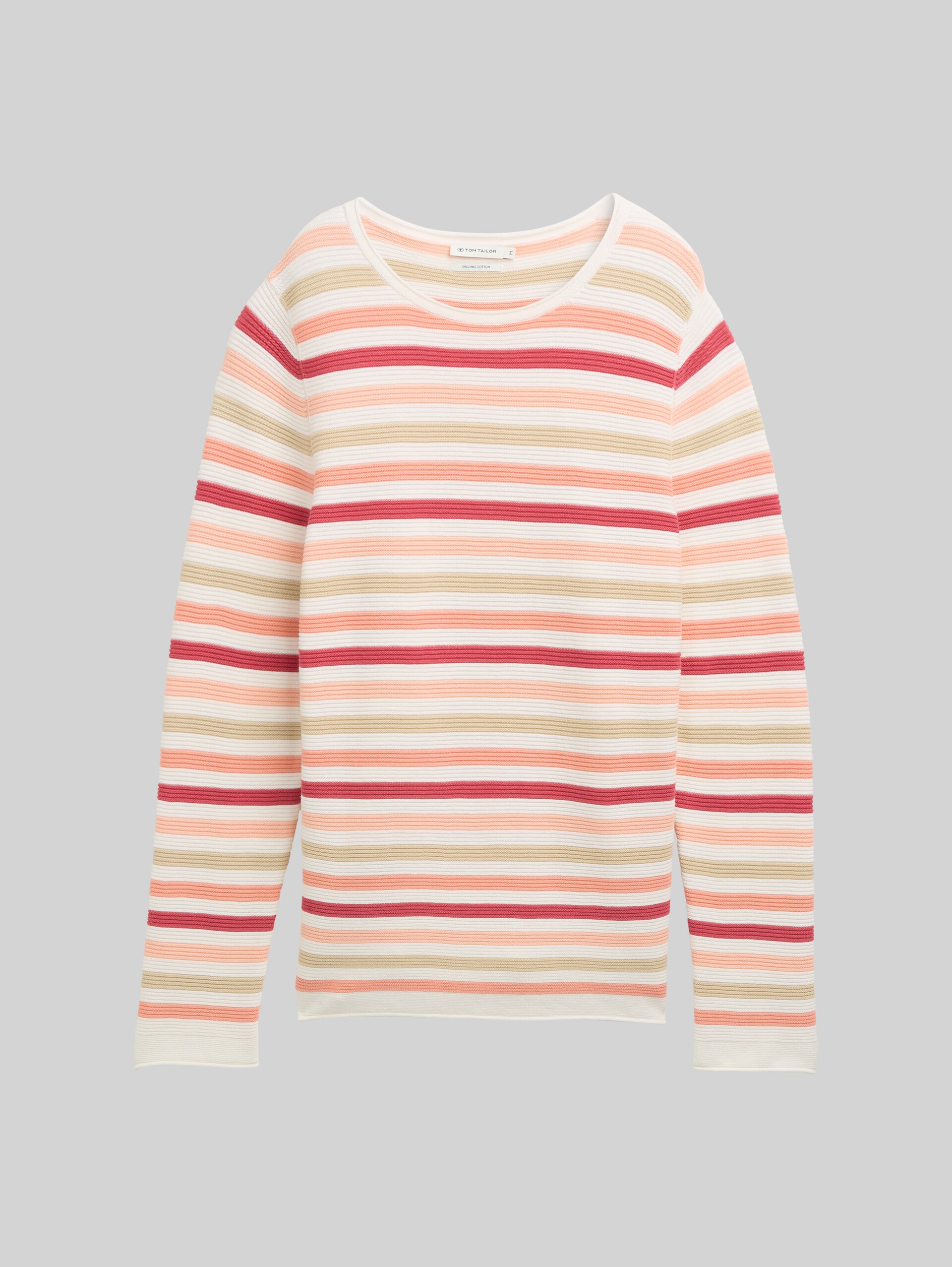 Strickpullover aus Baumwolle - peachy knit stripe design