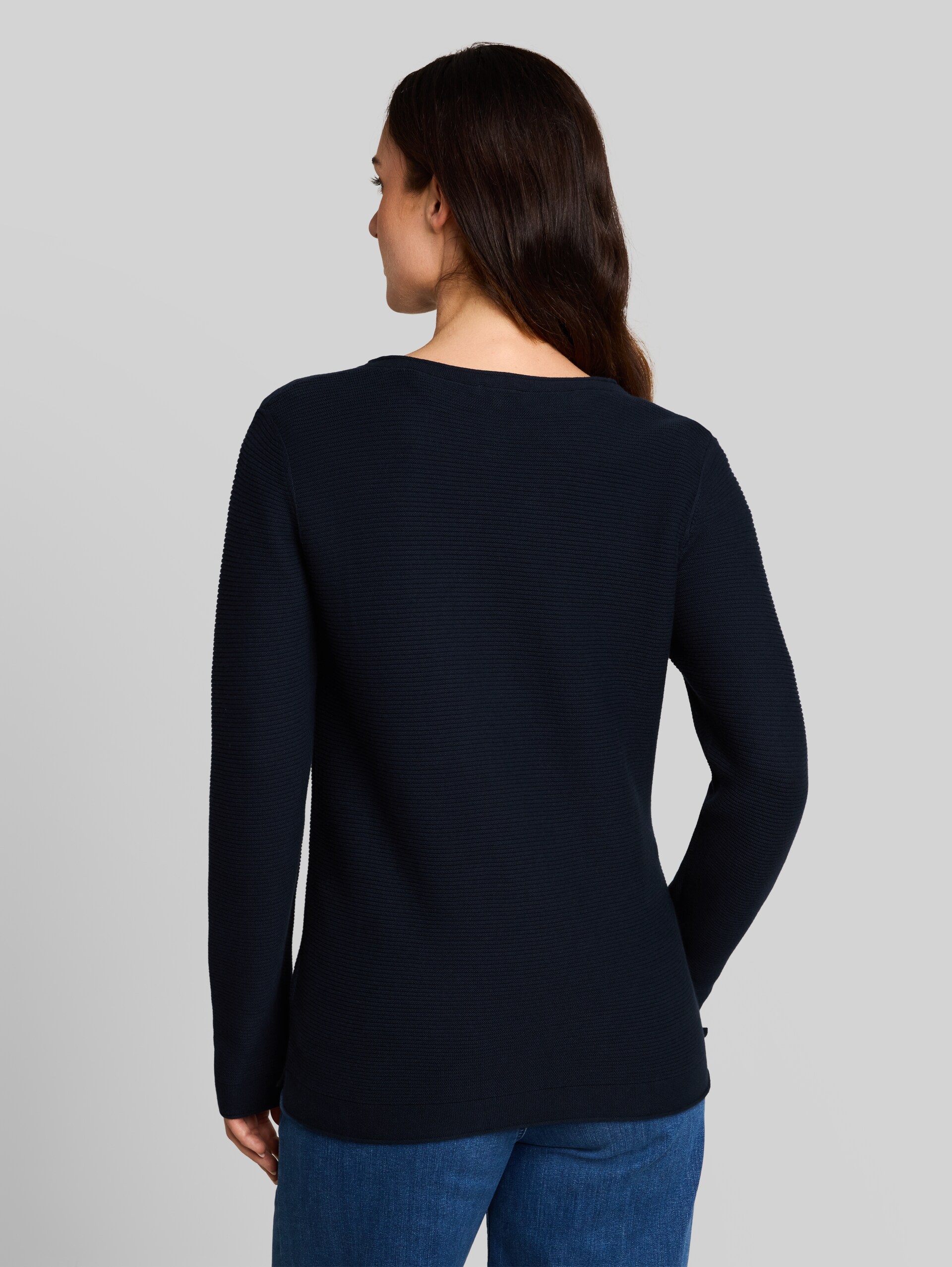 Strickpullover aus Baumwolle - midnight navy blue