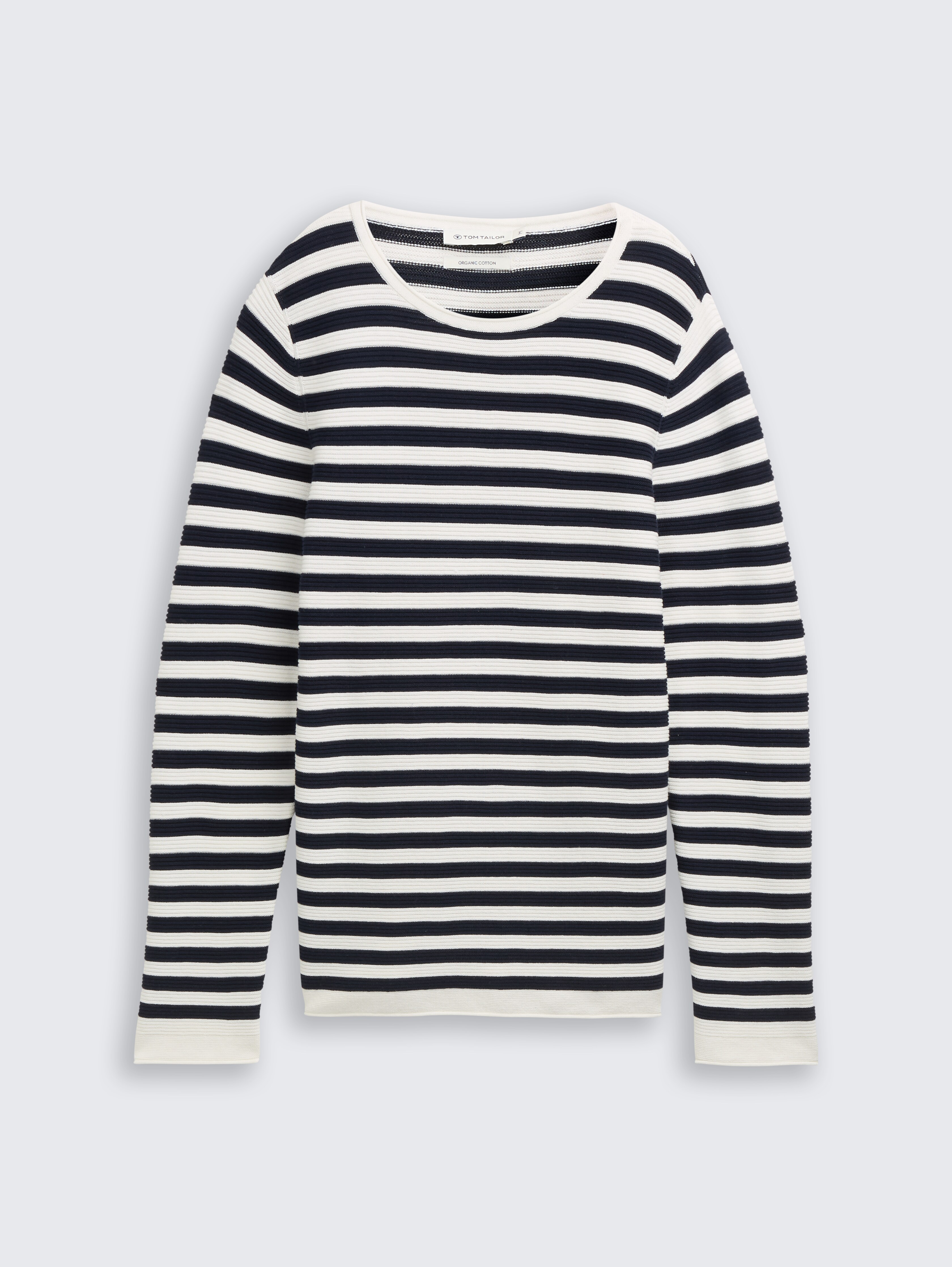Strickpullover aus Baumwolle von Women, dark navy white stripe