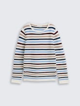 Pull en coton tricoté - teal colored ottoman knit