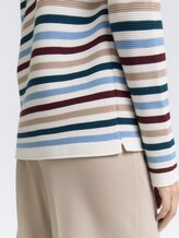 Pull en coton tricoté - teal colored ottoman knit - Vue détaillée du modèle
