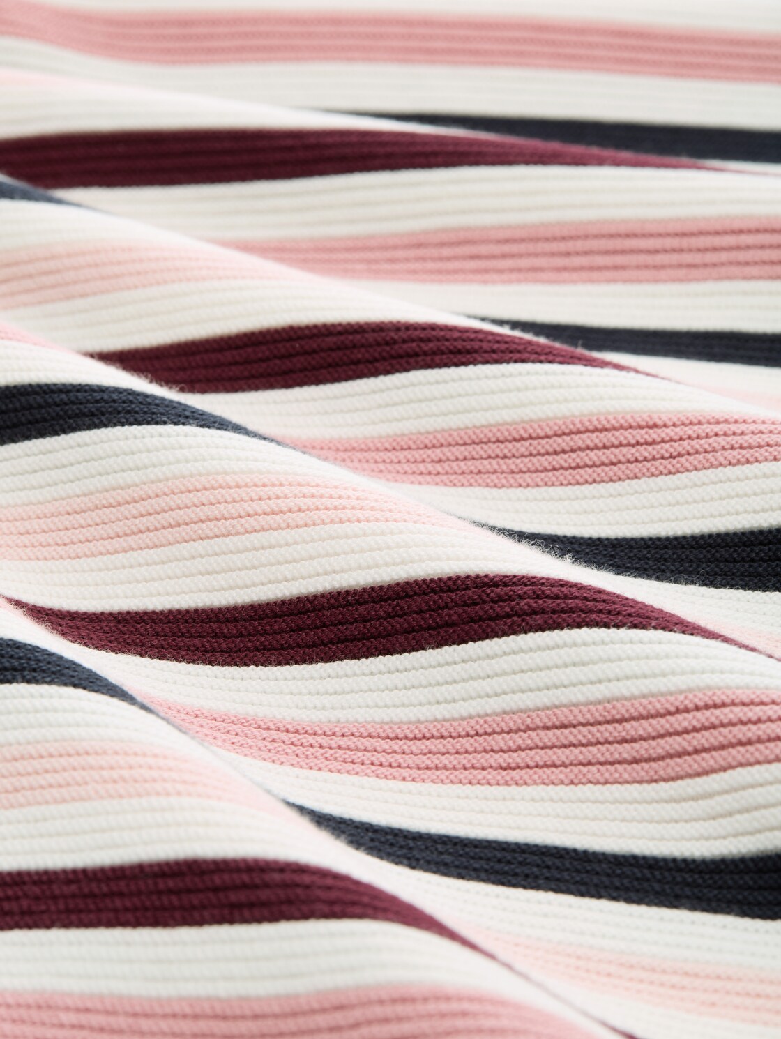 Strickpullover aus Baumwolle - rose ottoman knit - Material-Ansicht