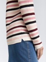 Strickpullover aus Baumwolle - rose ottoman knit - Detail-Model-Ansicht