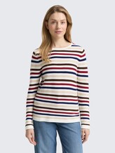 Pull en coton - red brown ottoman - Découpe Vue de face du modèle