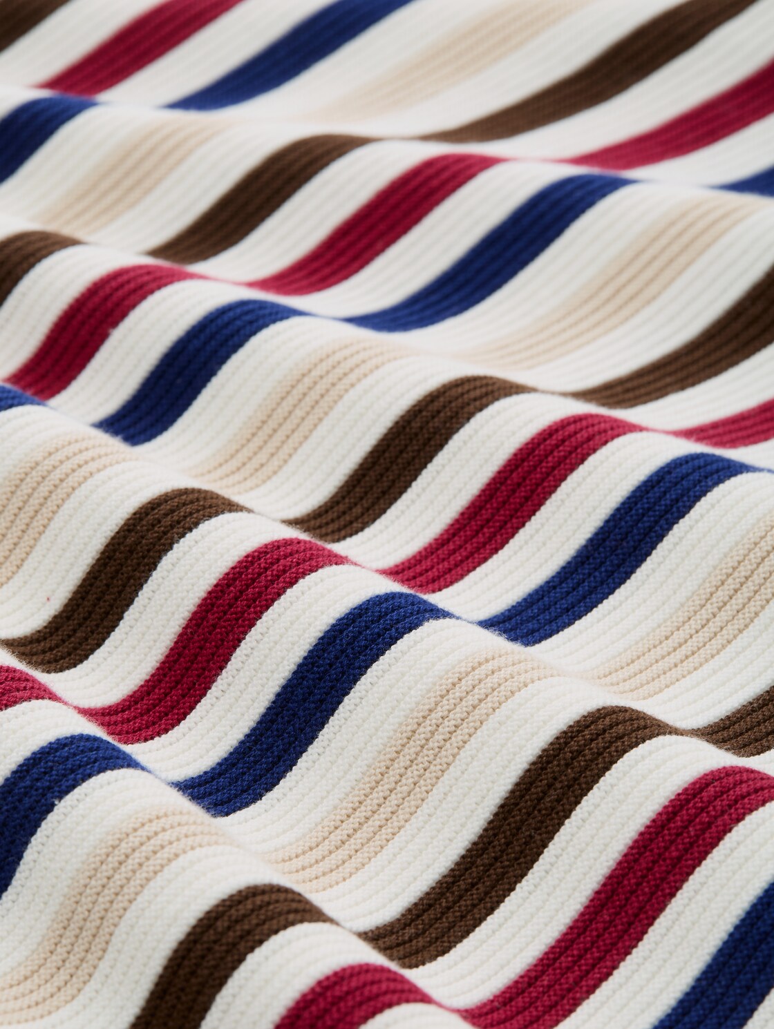 Strickpullover aus Baumwolle - red brown ottoman - Material-Ansicht