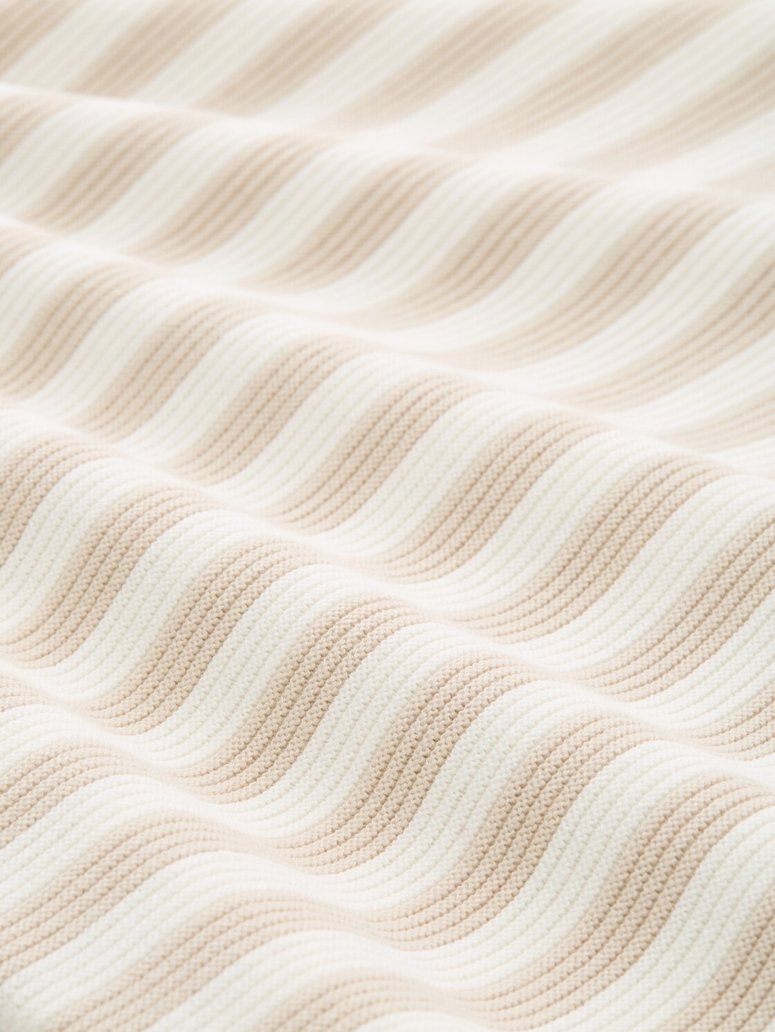 Strickpullover aus Baumwolle - sand stone offwhite stripe - Material-Ansicht