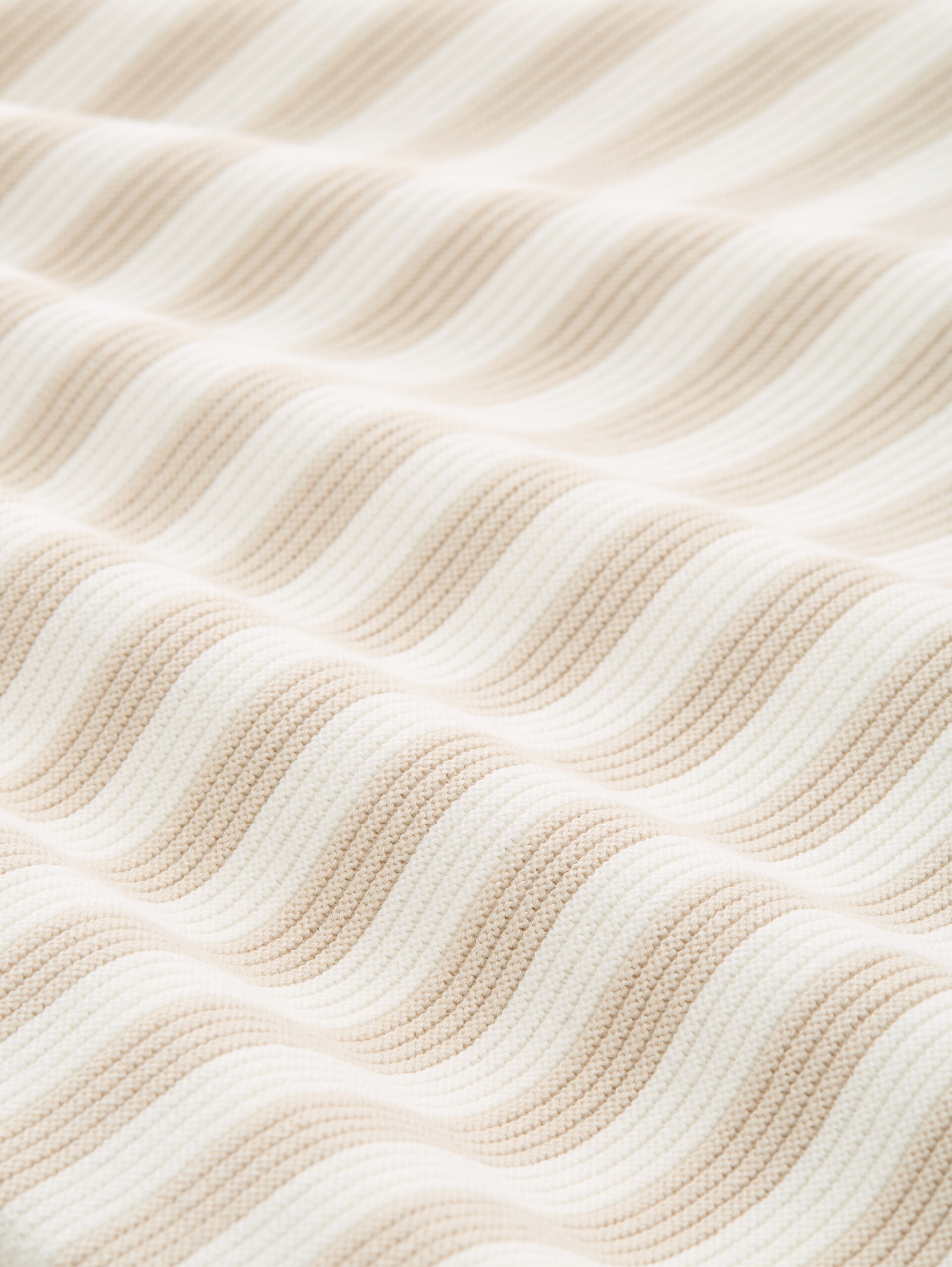 Strickpullover aus Baumwolle - sand stone offwhite stripe - Material-Ansicht