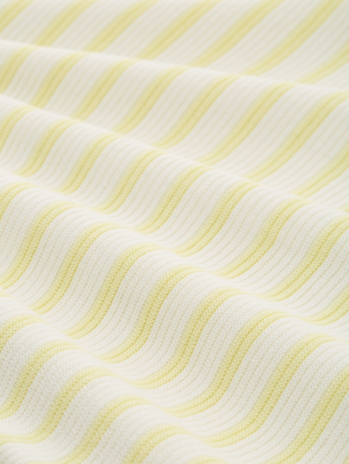 Strickpullover aus Baumwolle - yellow offwhite knit stripe - Material-Ansicht