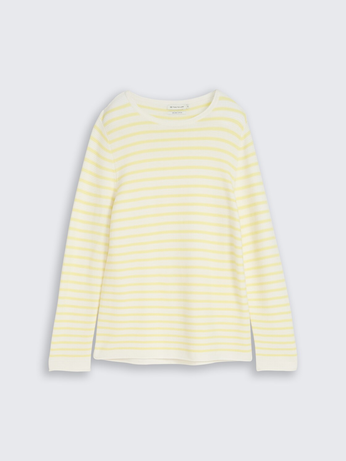 Strickpullover aus Baumwolle - yellow offwhite knit stripe