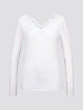 Geselecteerd, Lange mouwen shirt met kanten details door Tom Tailor, wit