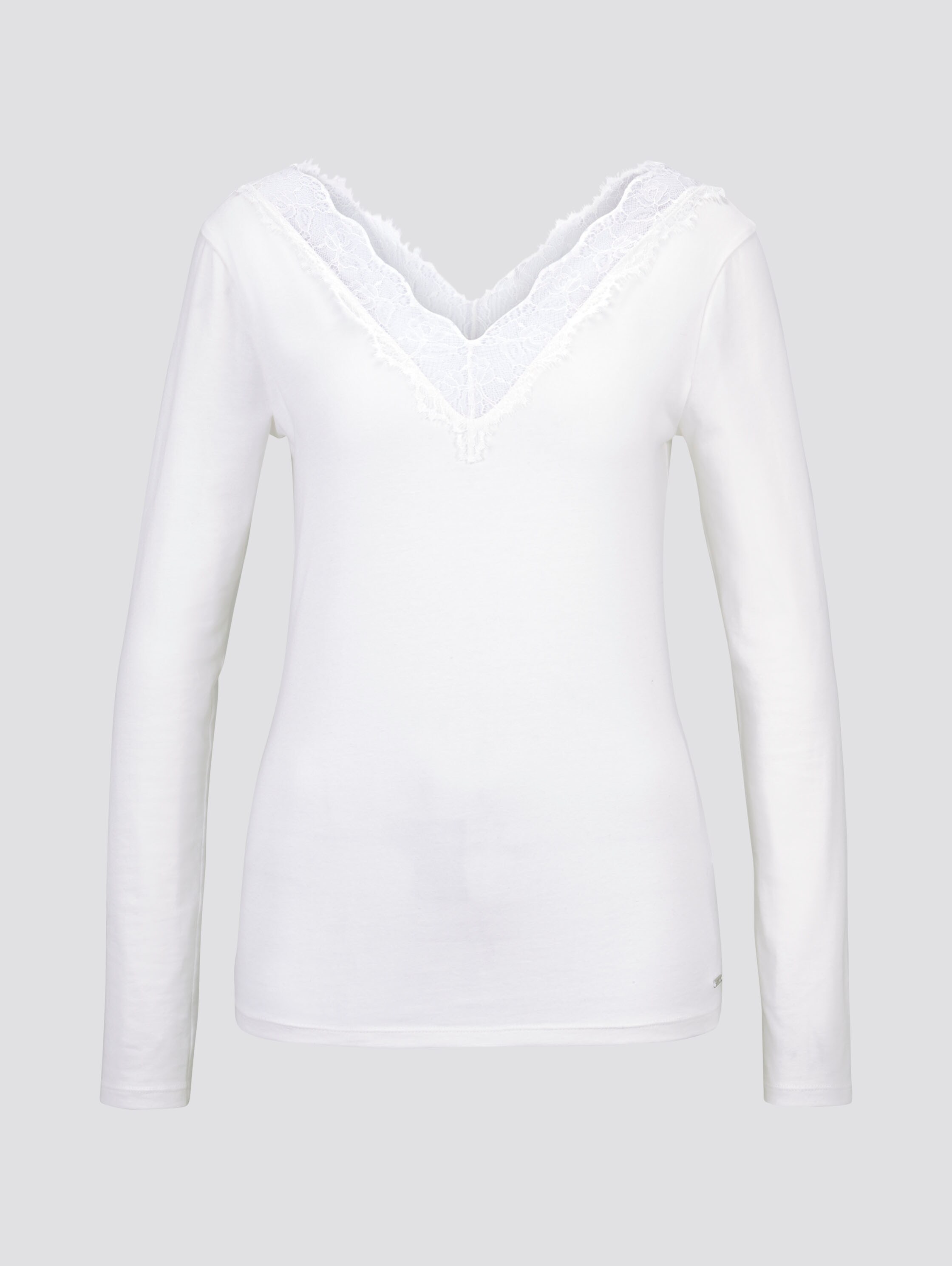 Langarmshirt mit Spitzen-Detail - 5