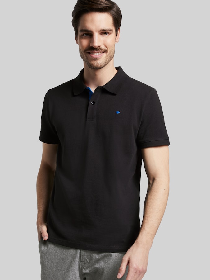 Basic polo shirt by Men, Black