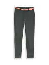 Ausgewählt, Chino mit Gürtel von Tom Tailor, grün