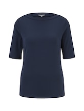 Geselecteerd, Basic T-shirt door Tom Tailor, blauw