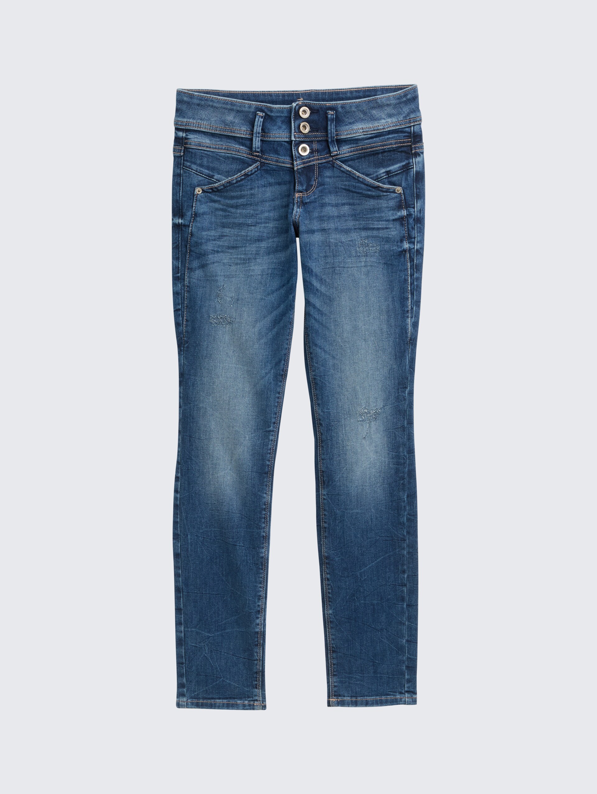 TTALEXA SLIM jeans - random bleached  blue denim - Front product view