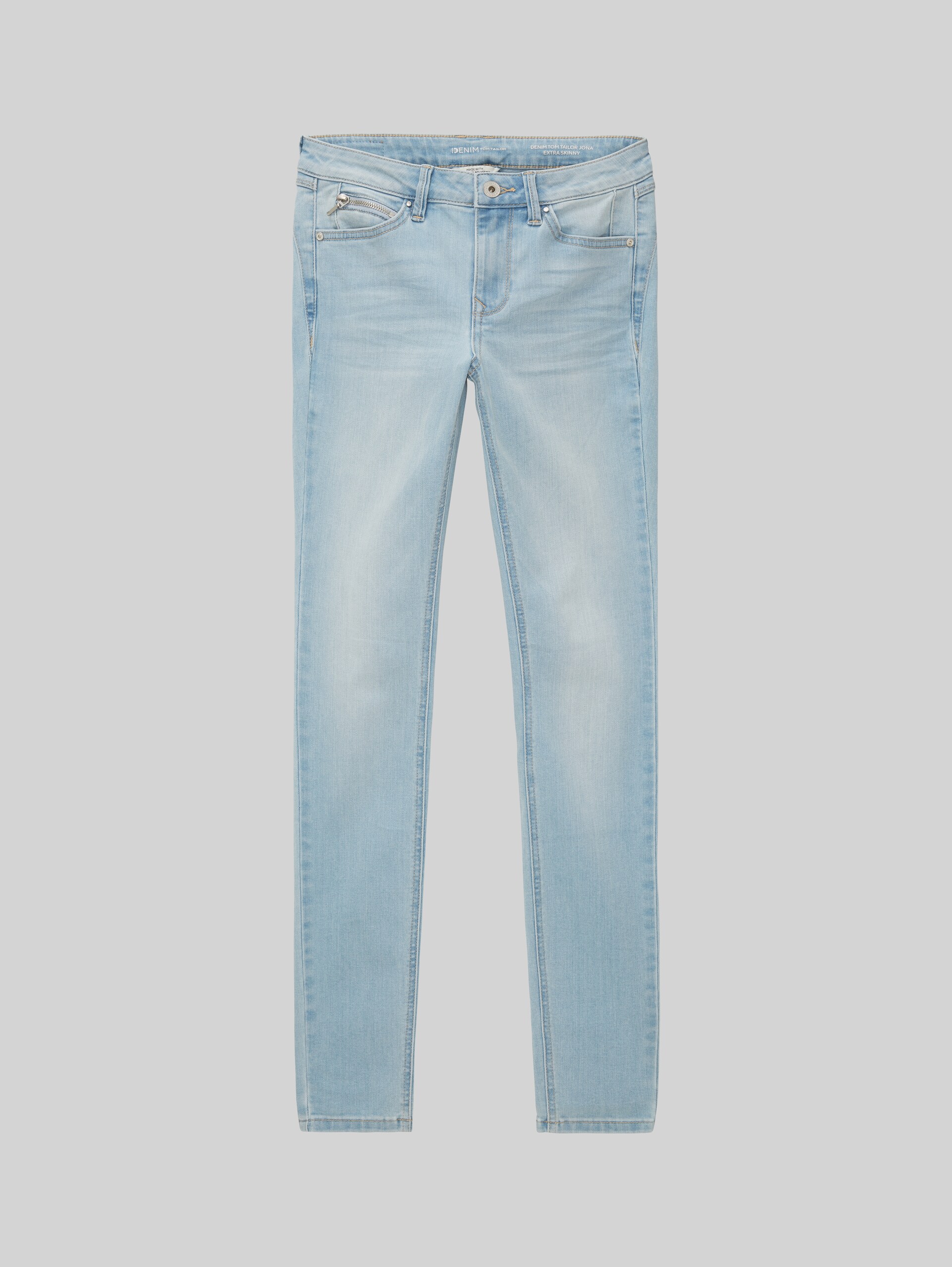 TTJONA EXTRA SKINNY Jeans - Clean Light Stone Blue Denim - Vorder-Produkt-Ansicht