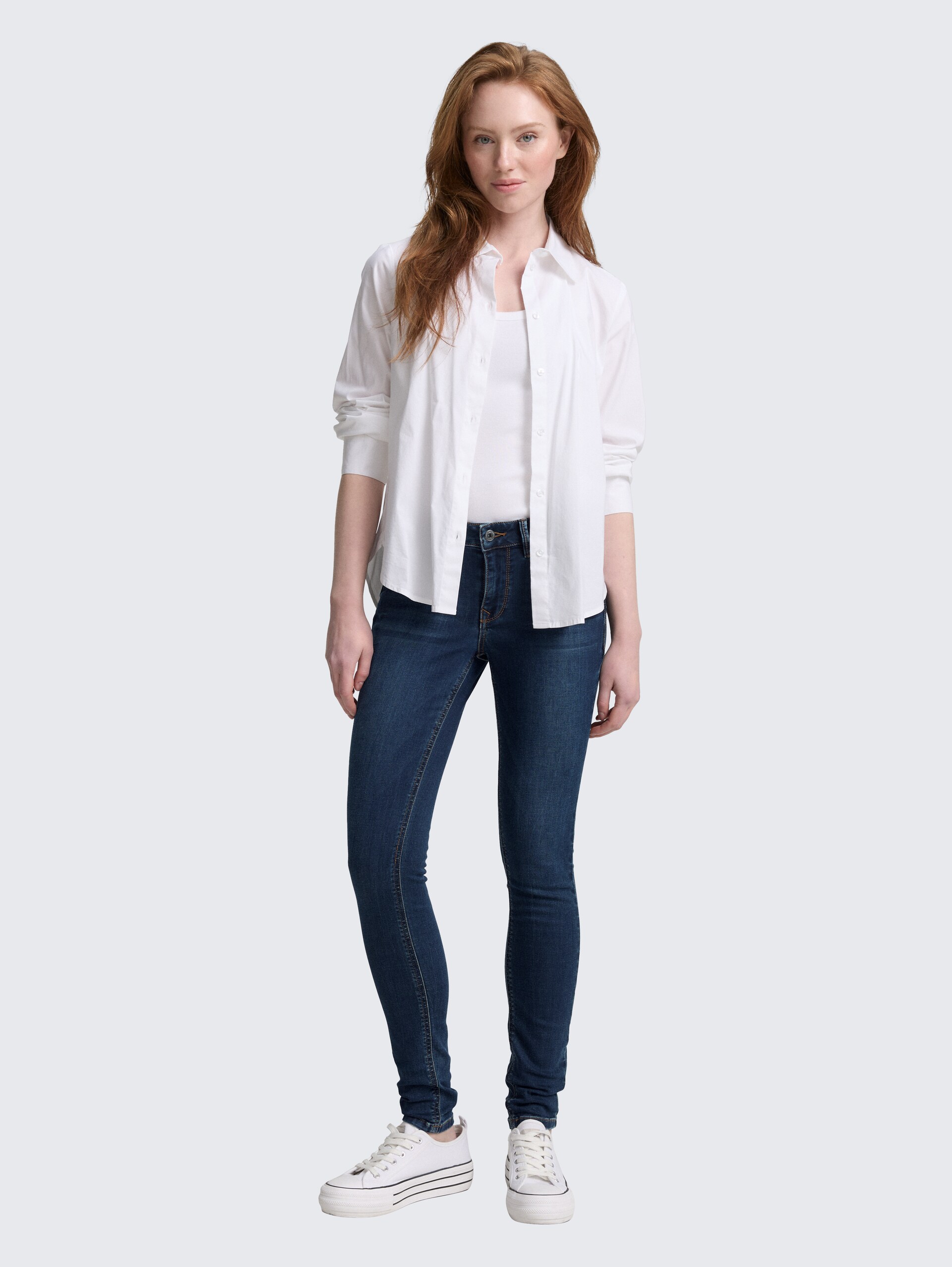 TTJONA EXTRA SKINNY Jeans - dark stone wash denim - Model-Vorderansicht