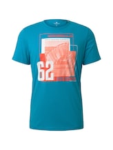 Ausgewählt, T-Shirt mit Print von Tom Tailor, blau