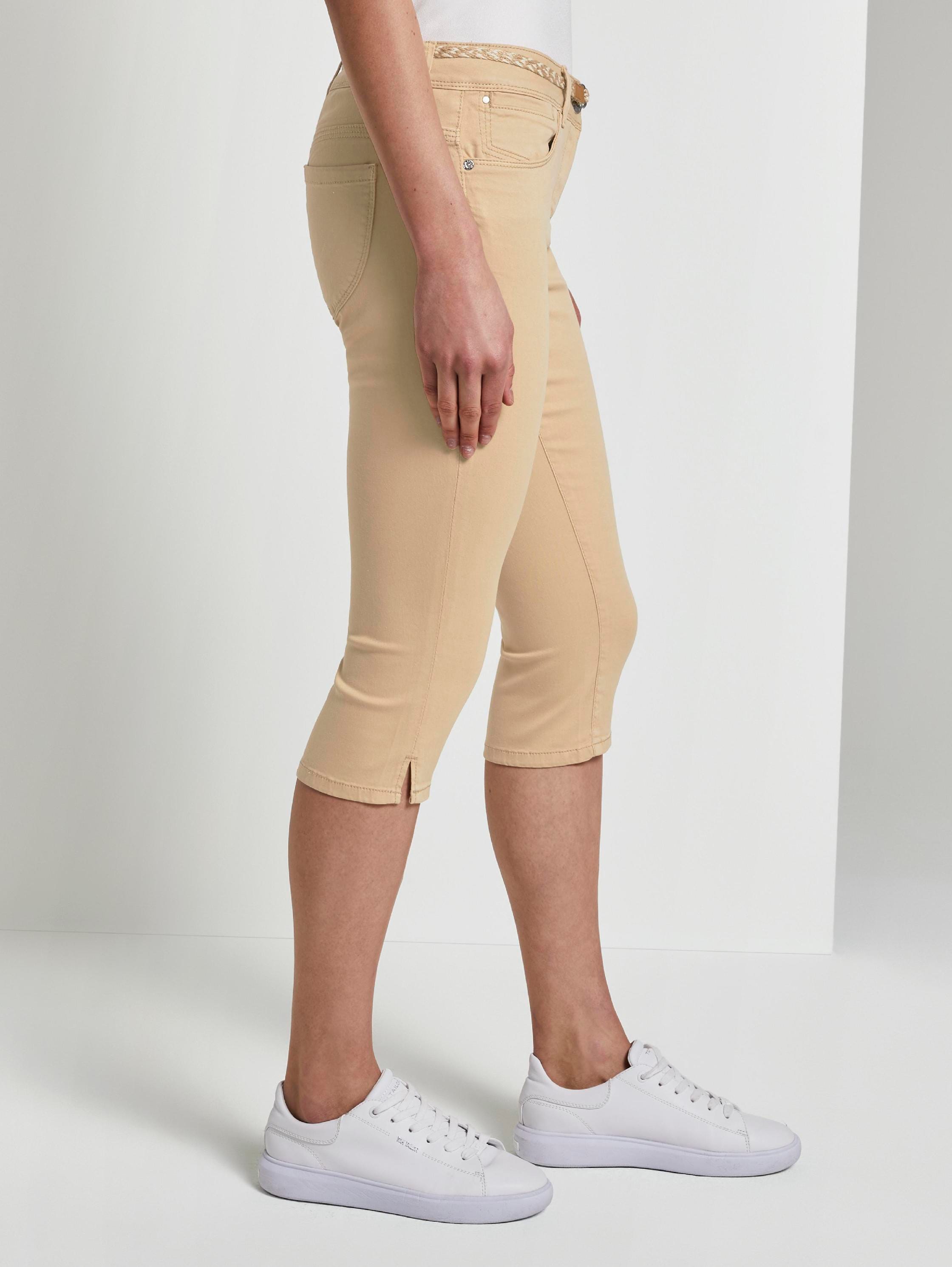 Alexa Slim Caprihose aus Lyocellgemisch - cream toffee