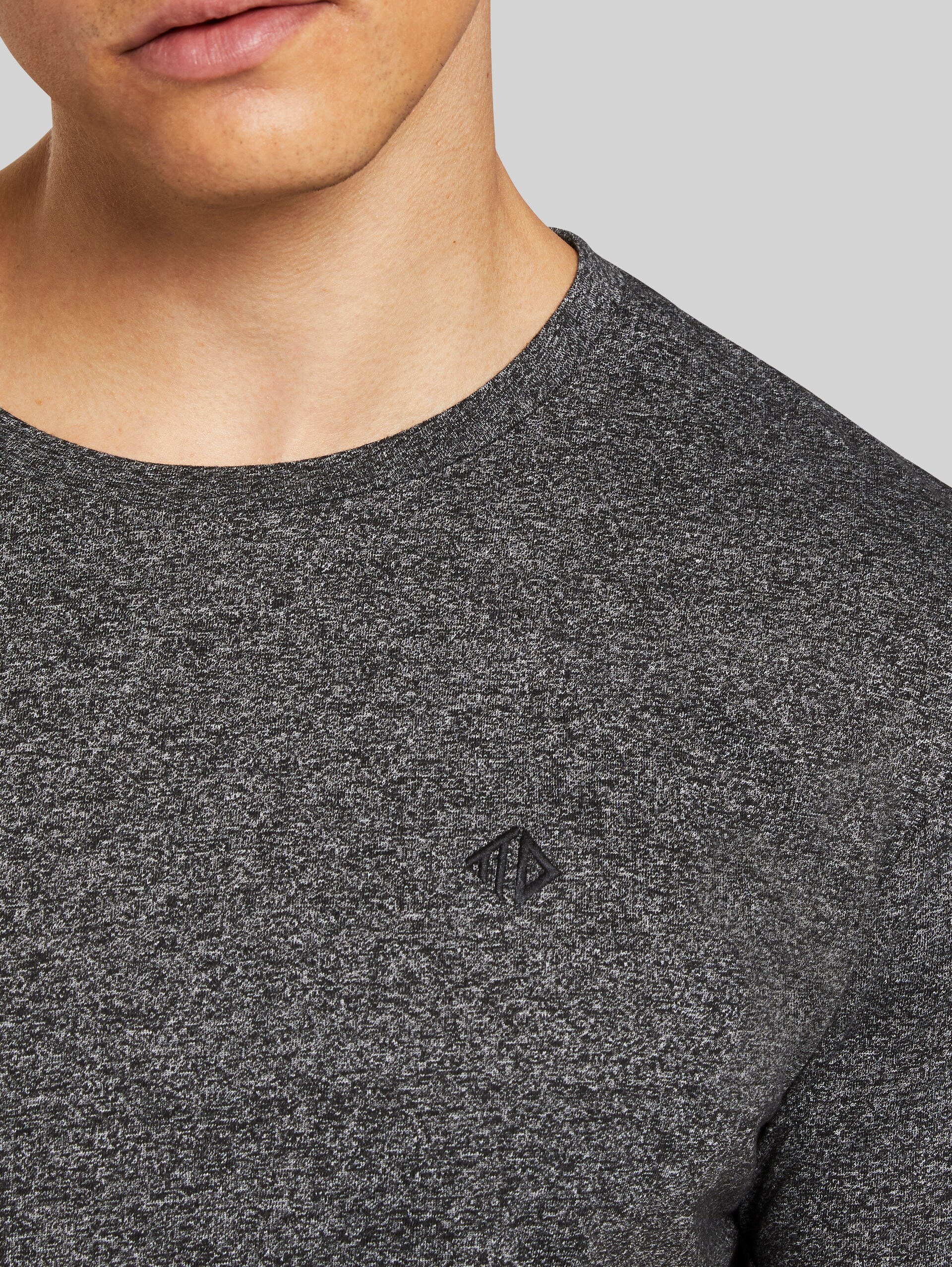 gestructureerd T-shirt - Black Non-Solid - Detailaanzicht model