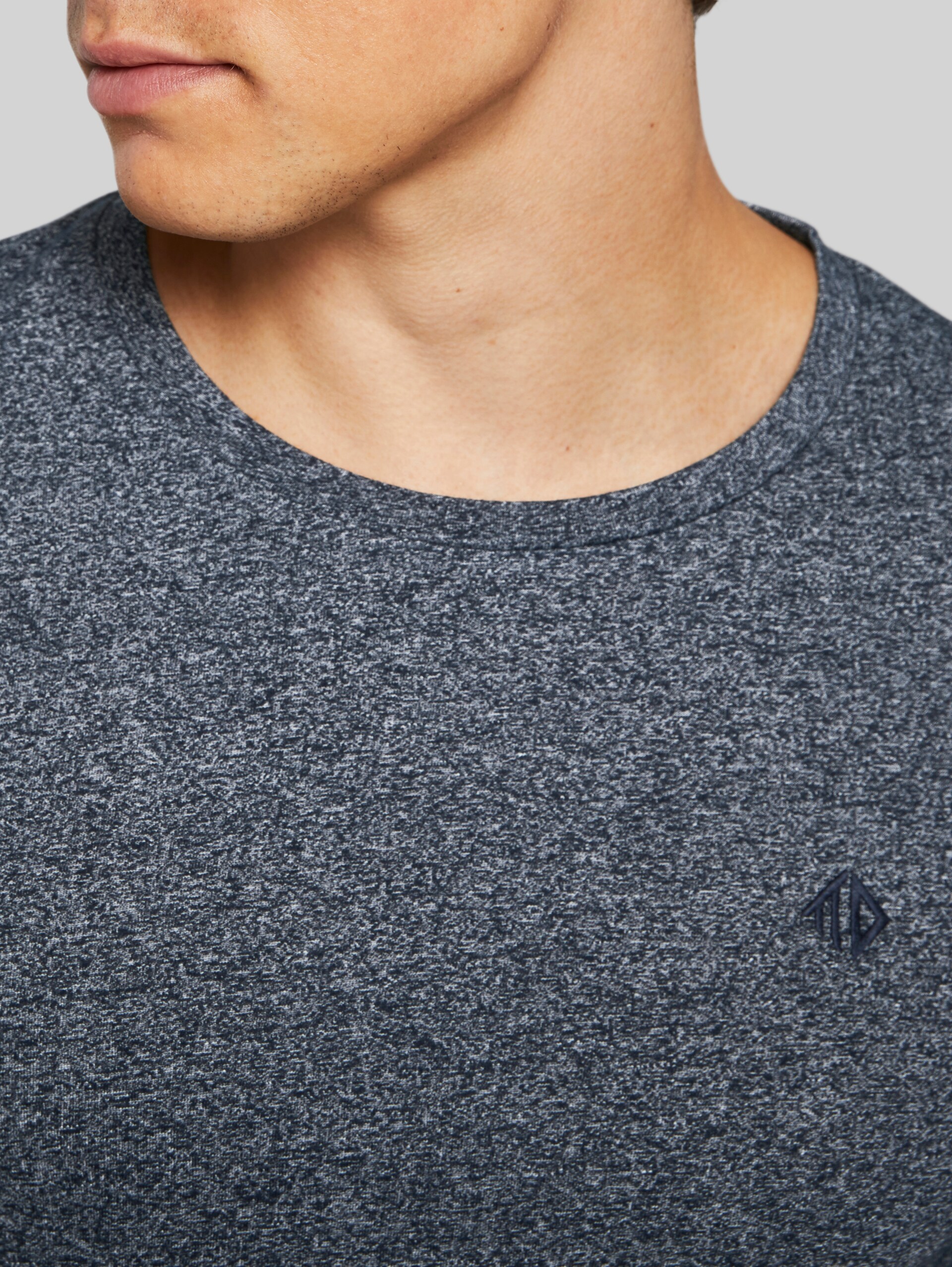 gestructureerd T-shirt - Sky Captain Blue Non-Solid - Detailaanzicht model