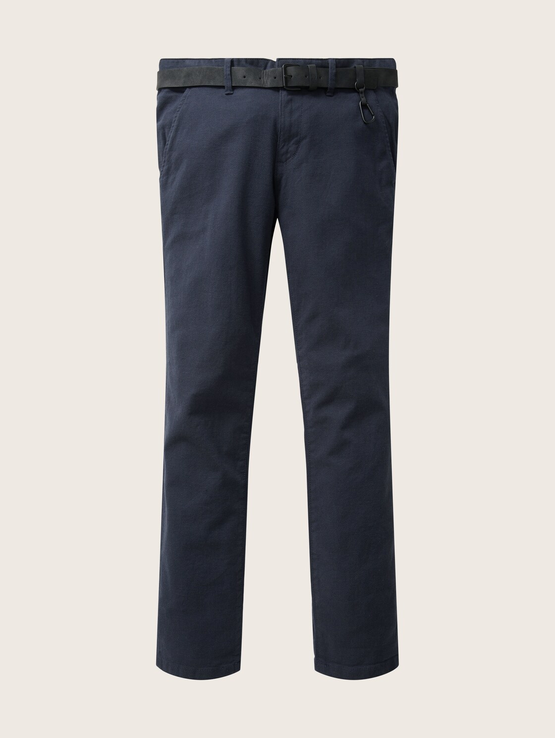 Straight Fit Chino Hose mit Gürtel - navy dobby yarn dye