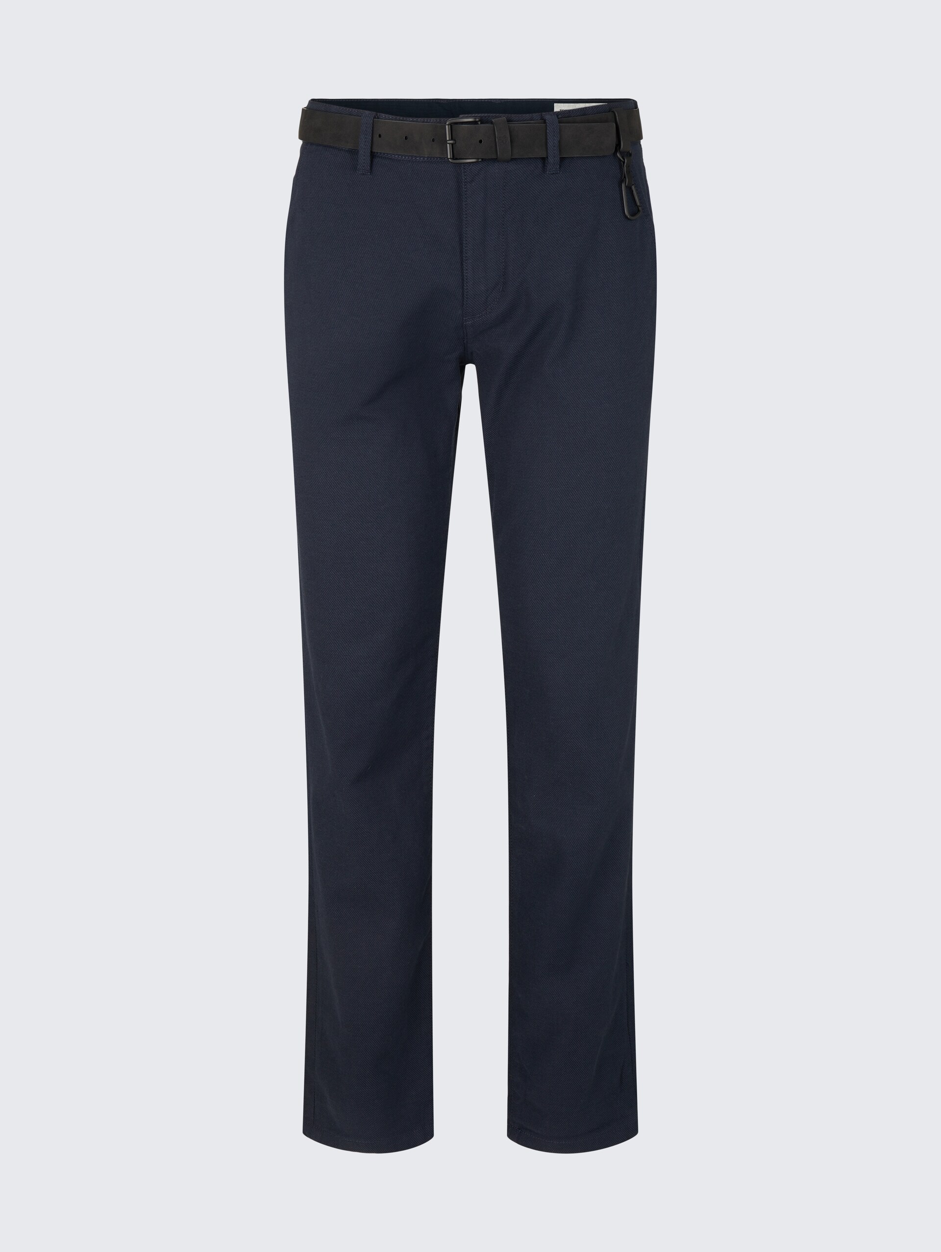 Straight Fit Chino Hose mit Gürtel - navy dobby yarn dye - Vorder-Produkt-Ansicht