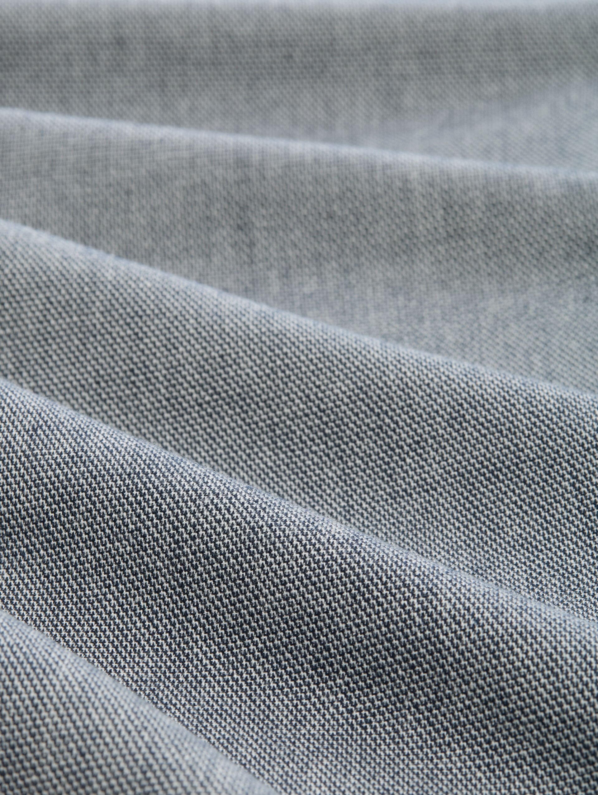 Straight Fit Chino Hose mit Gürtel - white navy dobby yarn dye - Material-Ansicht