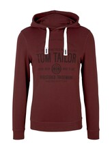 Ausgewählt, Hoodie mit Print von Tom Tailor, rot