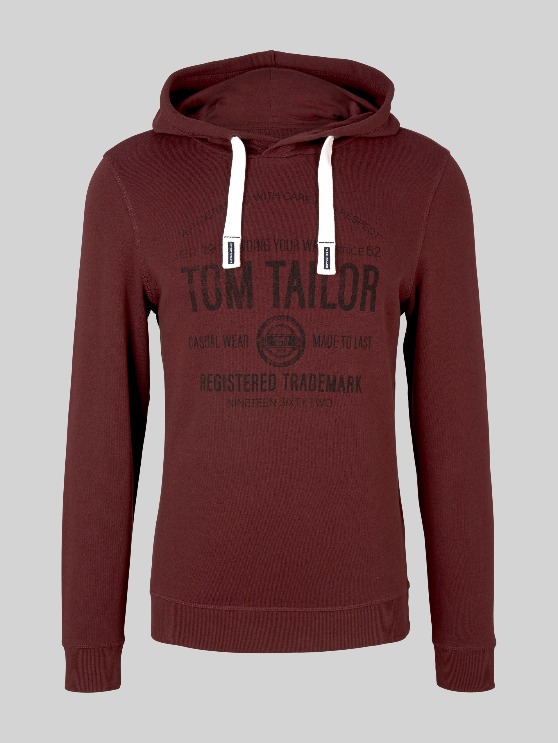 Hoodie mit Print - Decadent Bordeaux - Vorder-Produkt-Ansicht
