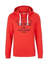 Ausgewählt, Hoodie mit Print von Tom Tailor, rot