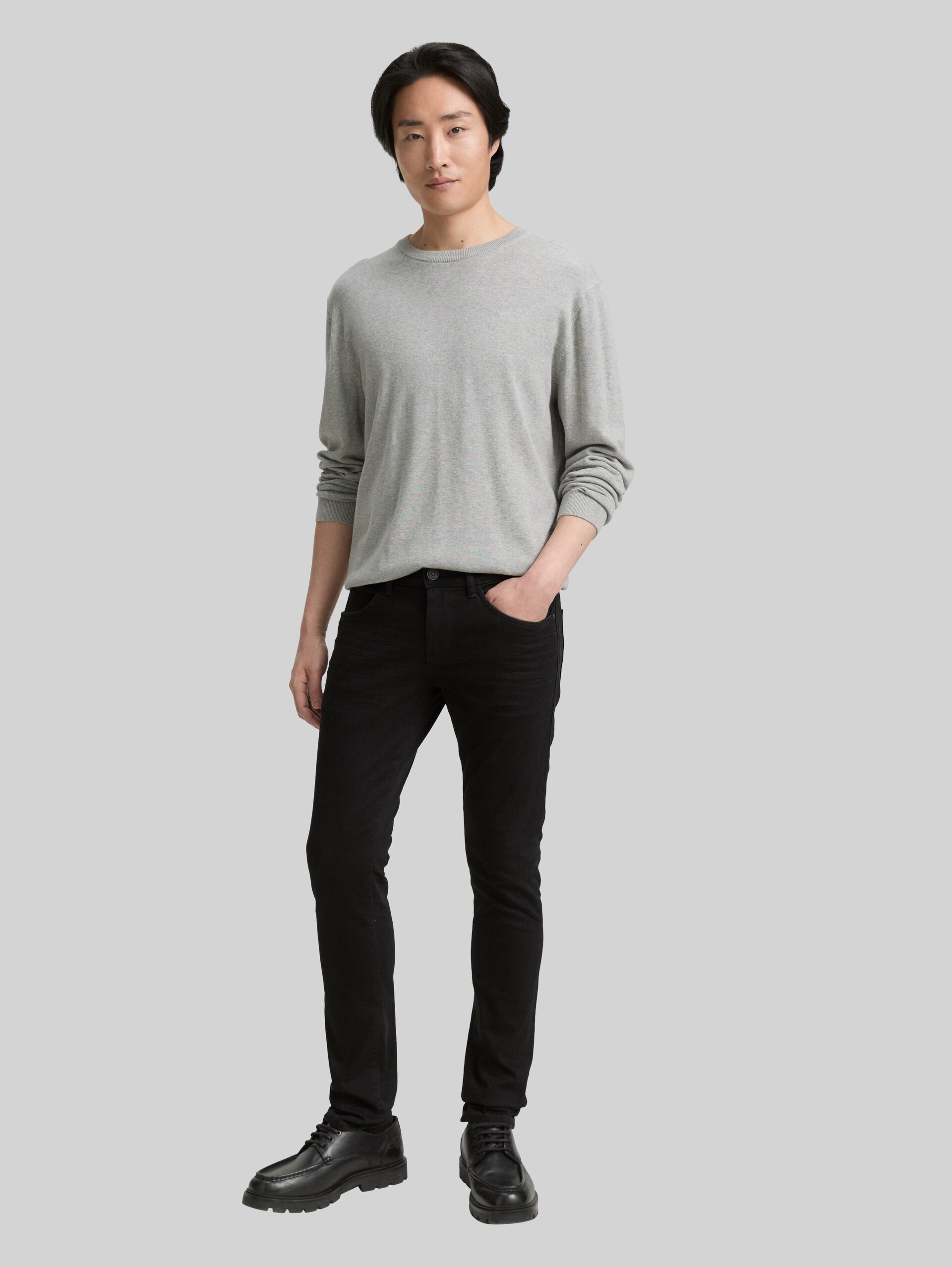 TTTROY SLIM Jeans - black black denim - Model-Vorderansicht