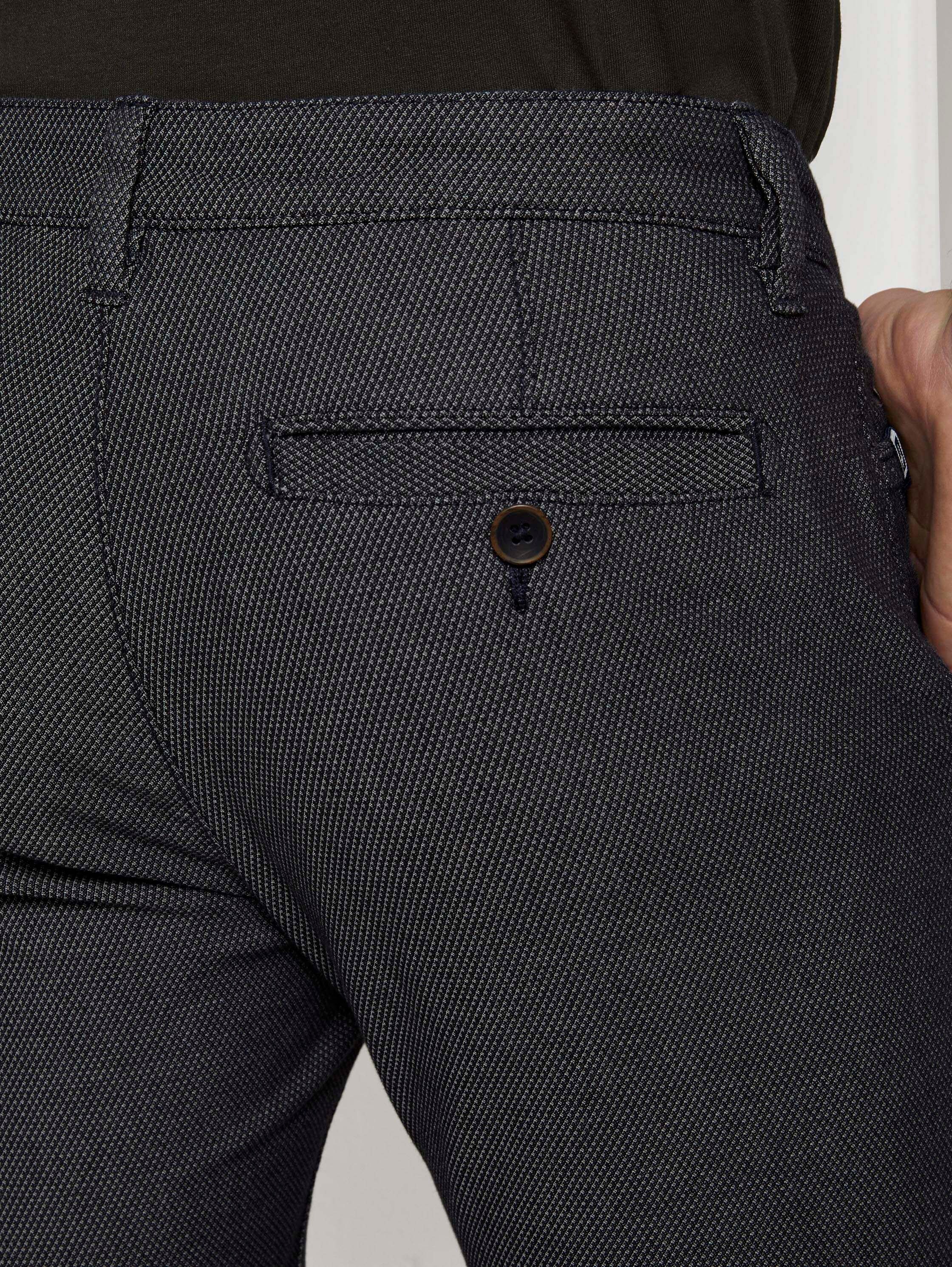 Gemusterte Travis Slim Chinohose mit Struktur - 6
