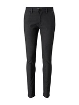 Ausgewählt, Gemusterte Travis Slim Chinohose mit Struktur von Tom Tailor, grau