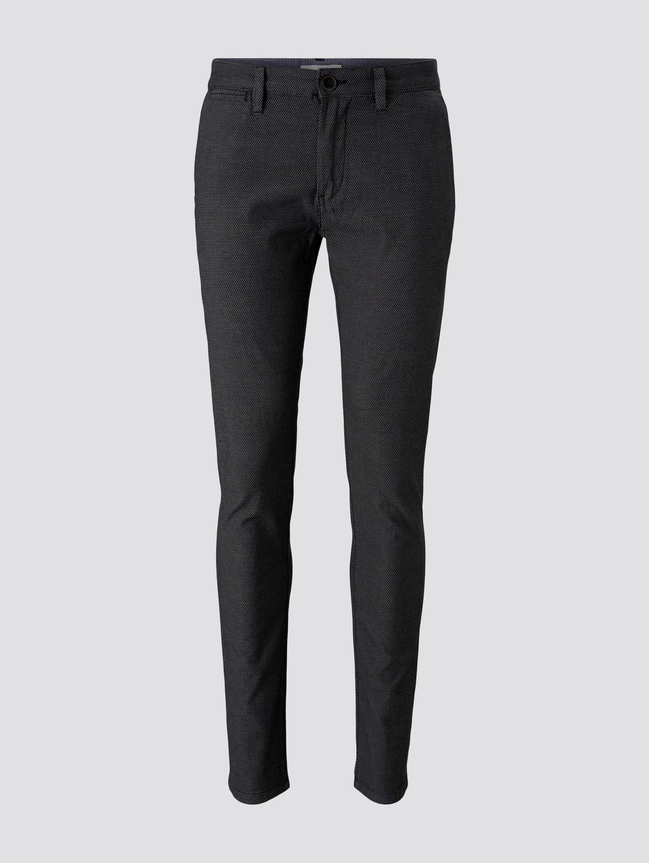 Gemusterte Travis Slim Chinohose mit Struktur - 4