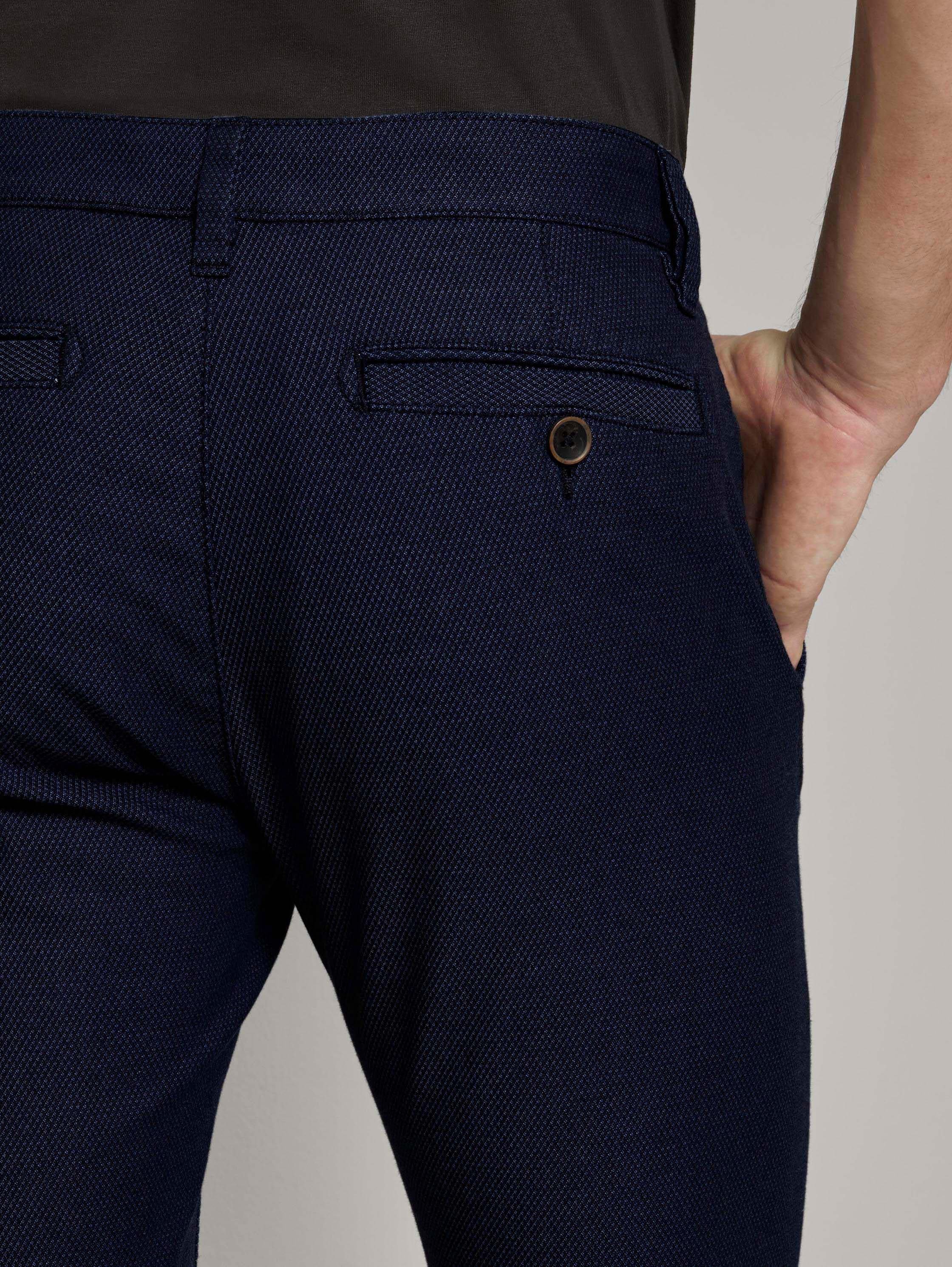 Pantalon chino Tavis Slim texturé avec motif - blue two tone structure
