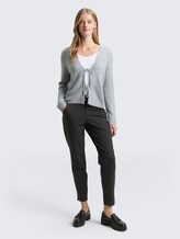 Relaxed Fit Hose mit elastischem Bund - Shale Grey Melange