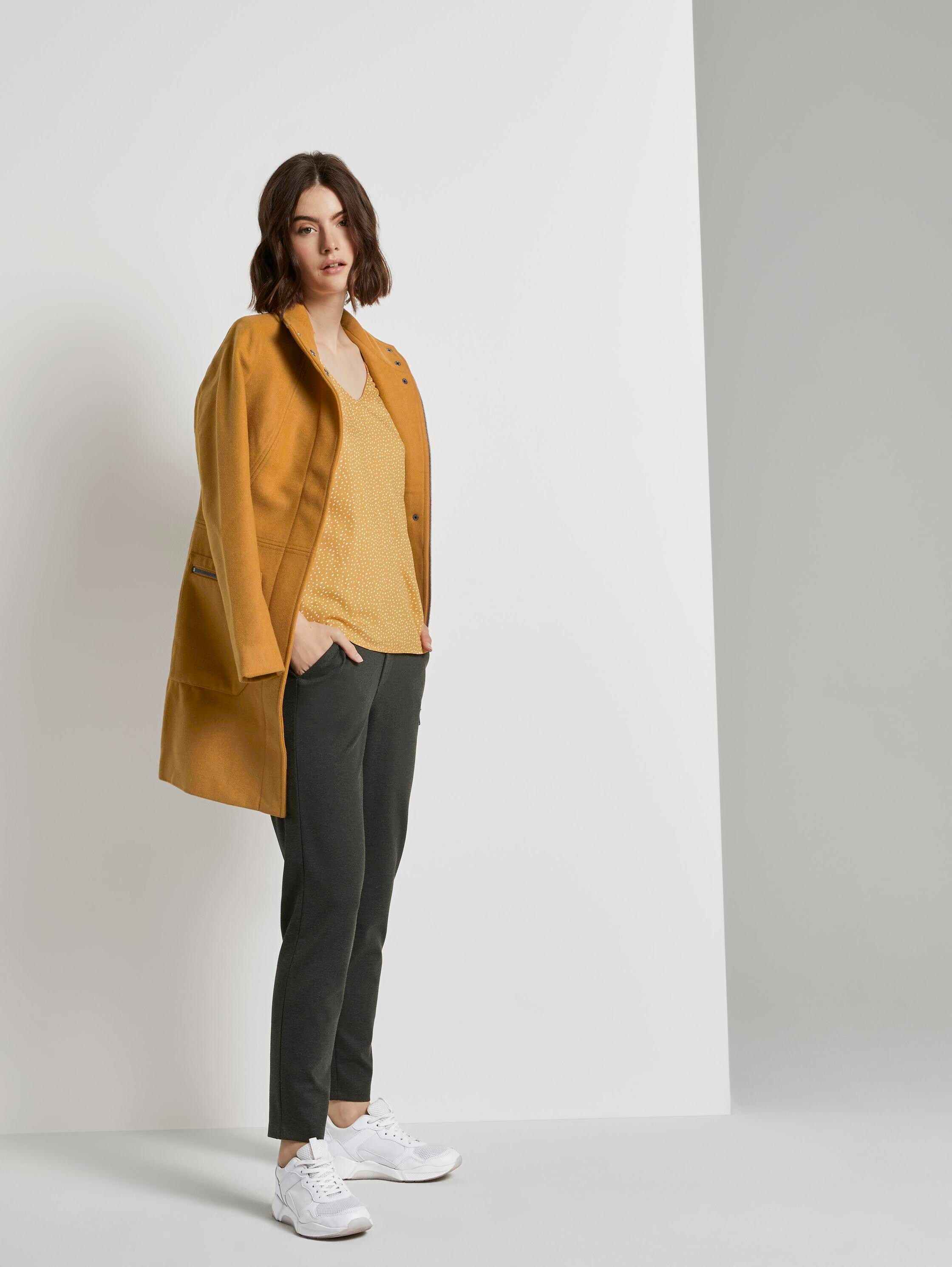 Relaxed fit broek met elastische tailleband - shale_grey_melange - 