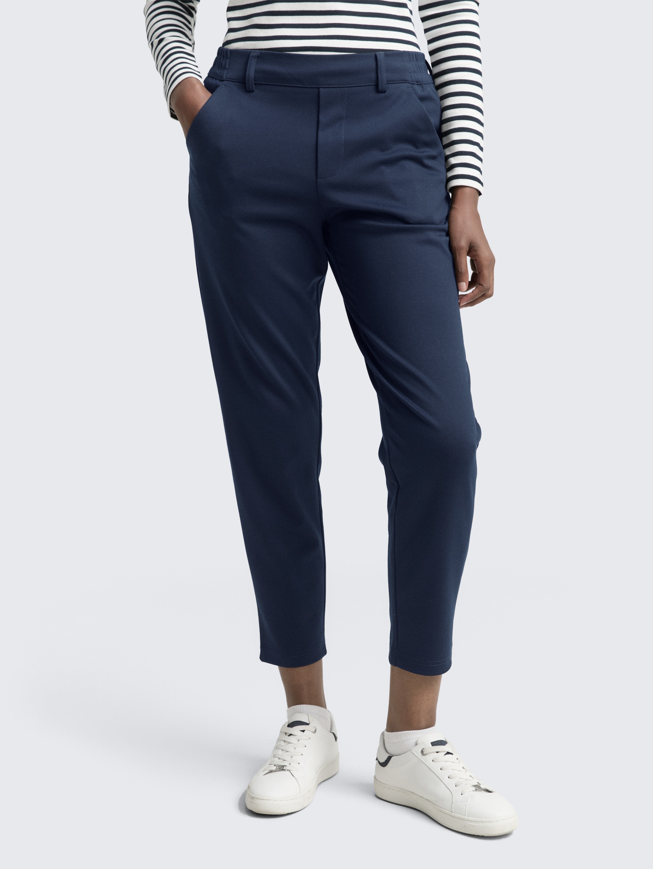 Relaxed-fit trousers with an elastic waistband - sky_captain_blue_1 - 