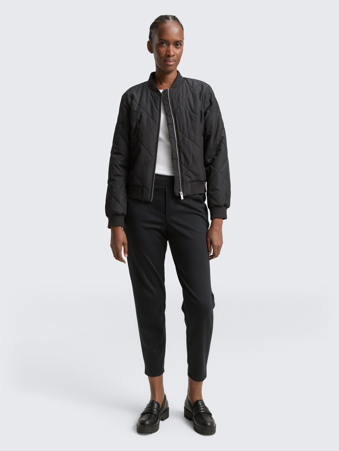 Relaxed Fit Hose mit elastischem Bund - deep black