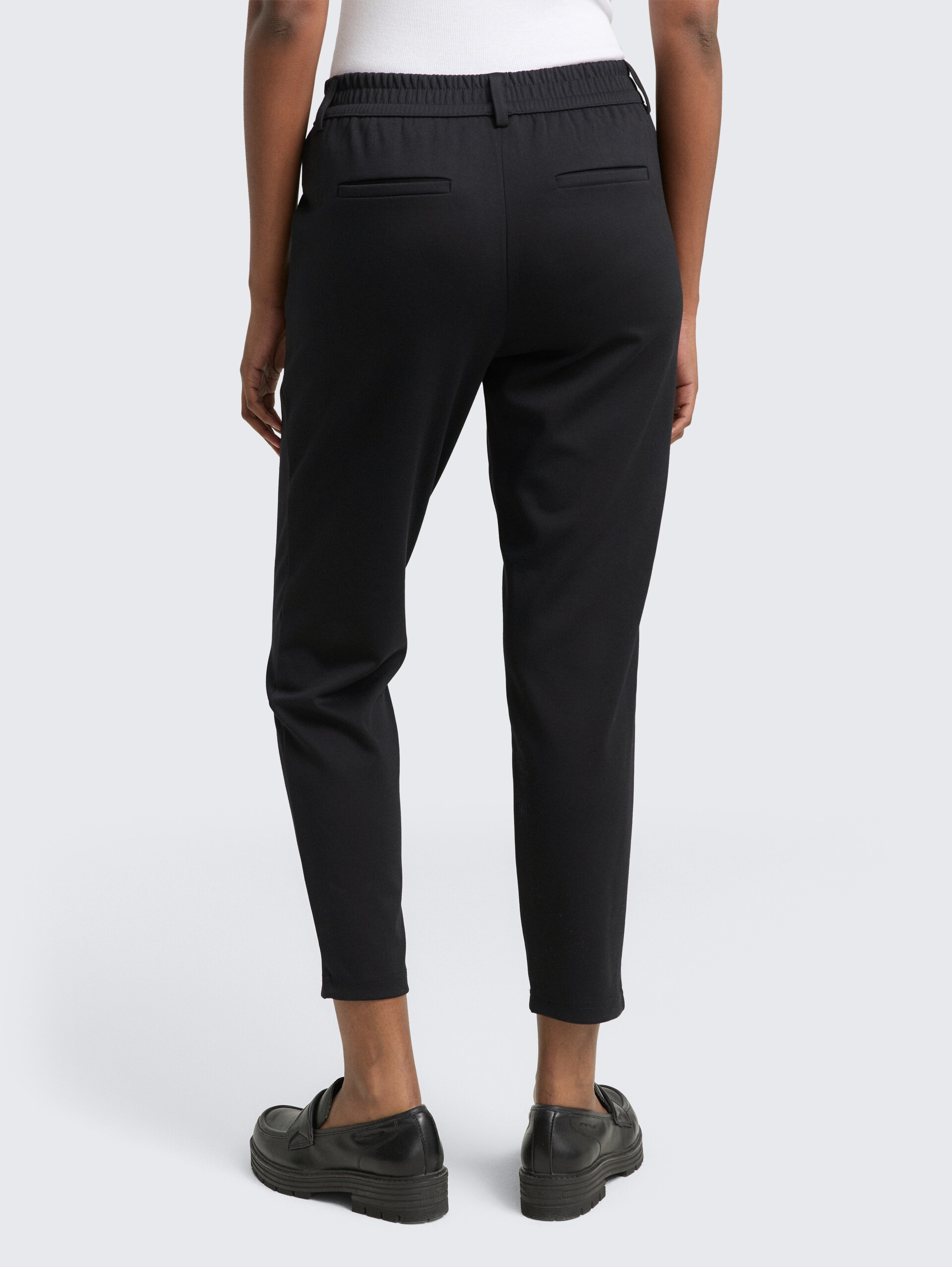 Relaxed Fit Hose mit elastischem Bund - deep black