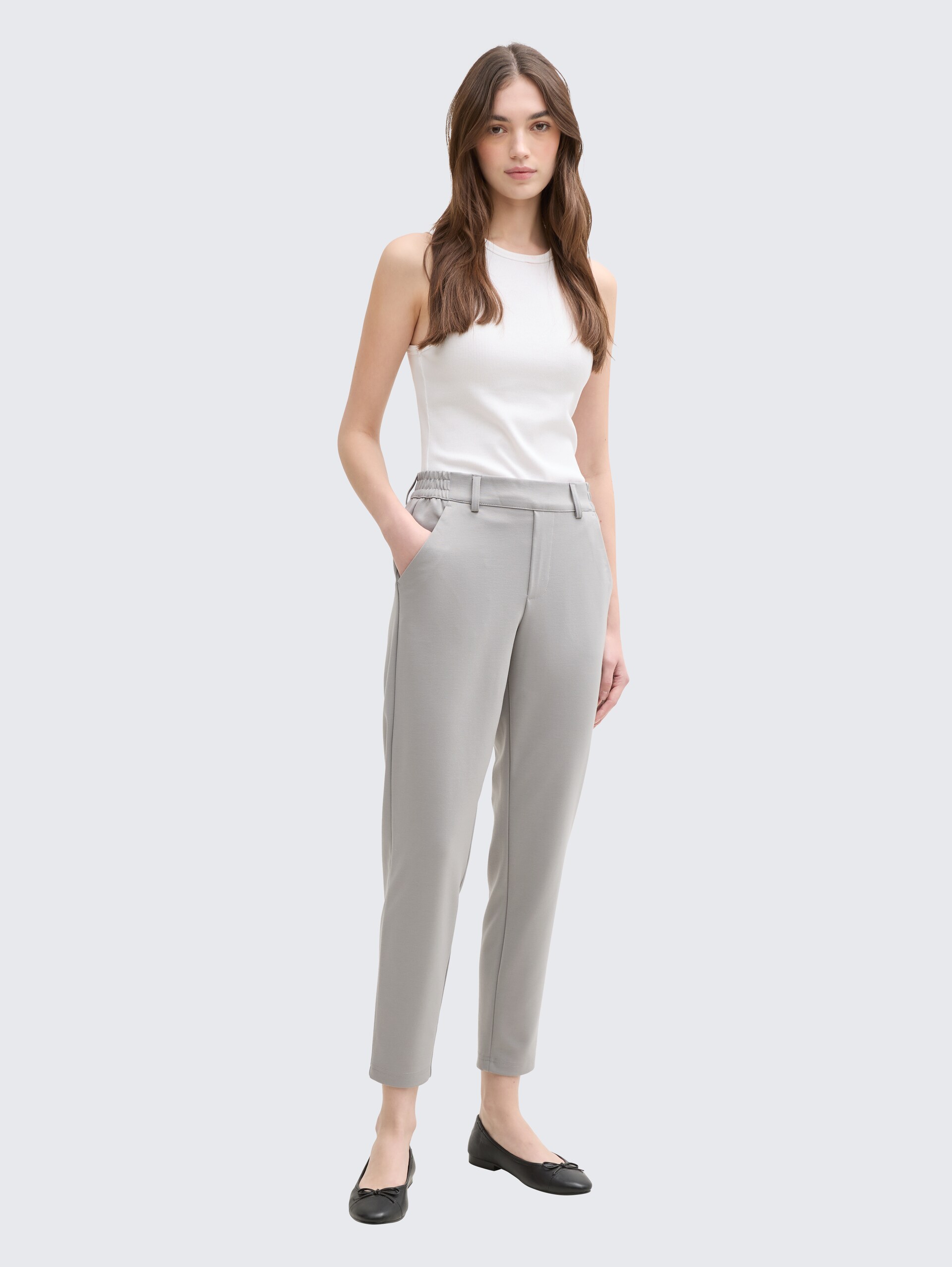Relaxed Fit Hose mit elastischem Bund - grey fog