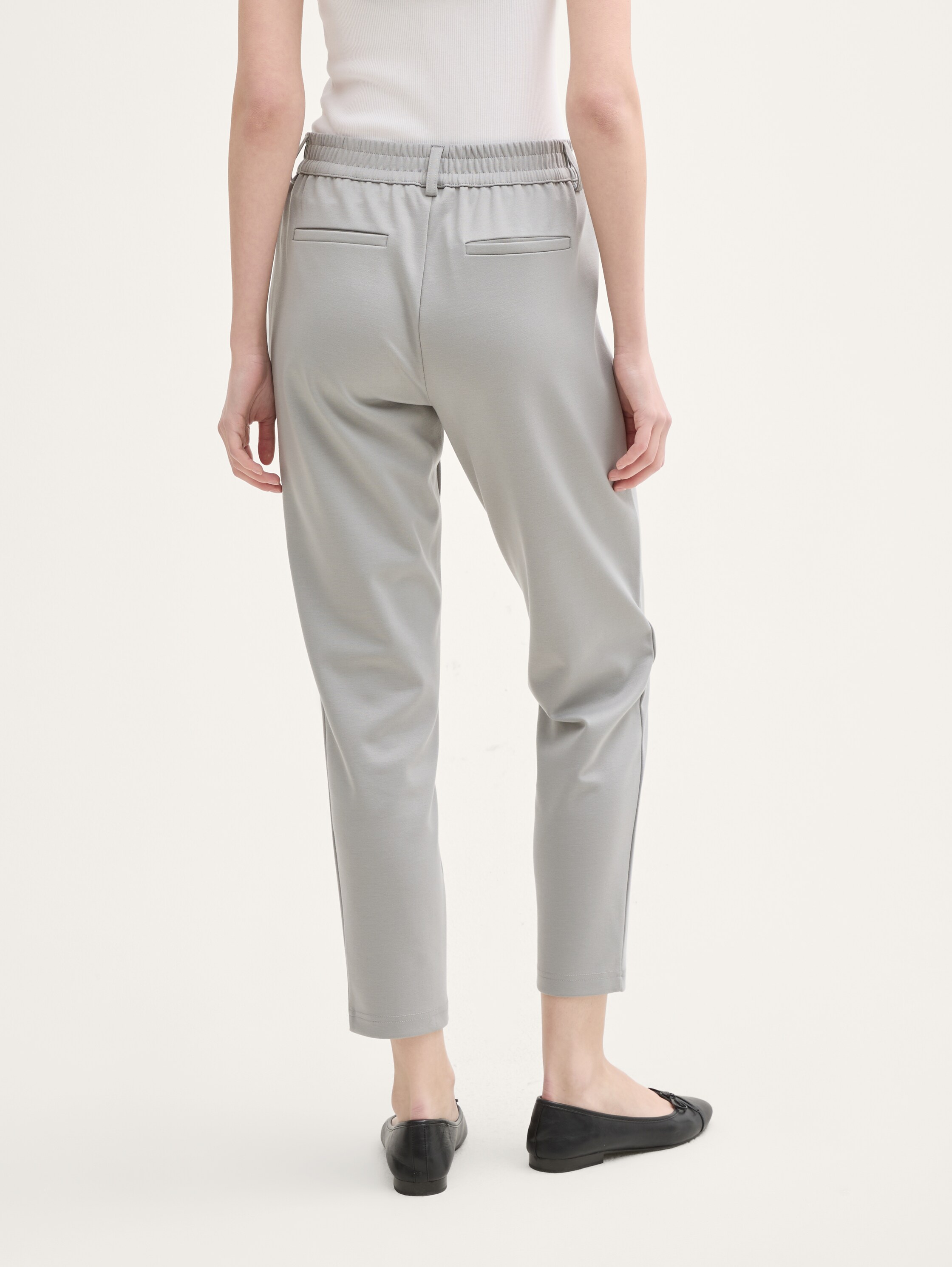 Relaxed Fit Hose mit elastischem Bund - grey_fog - 