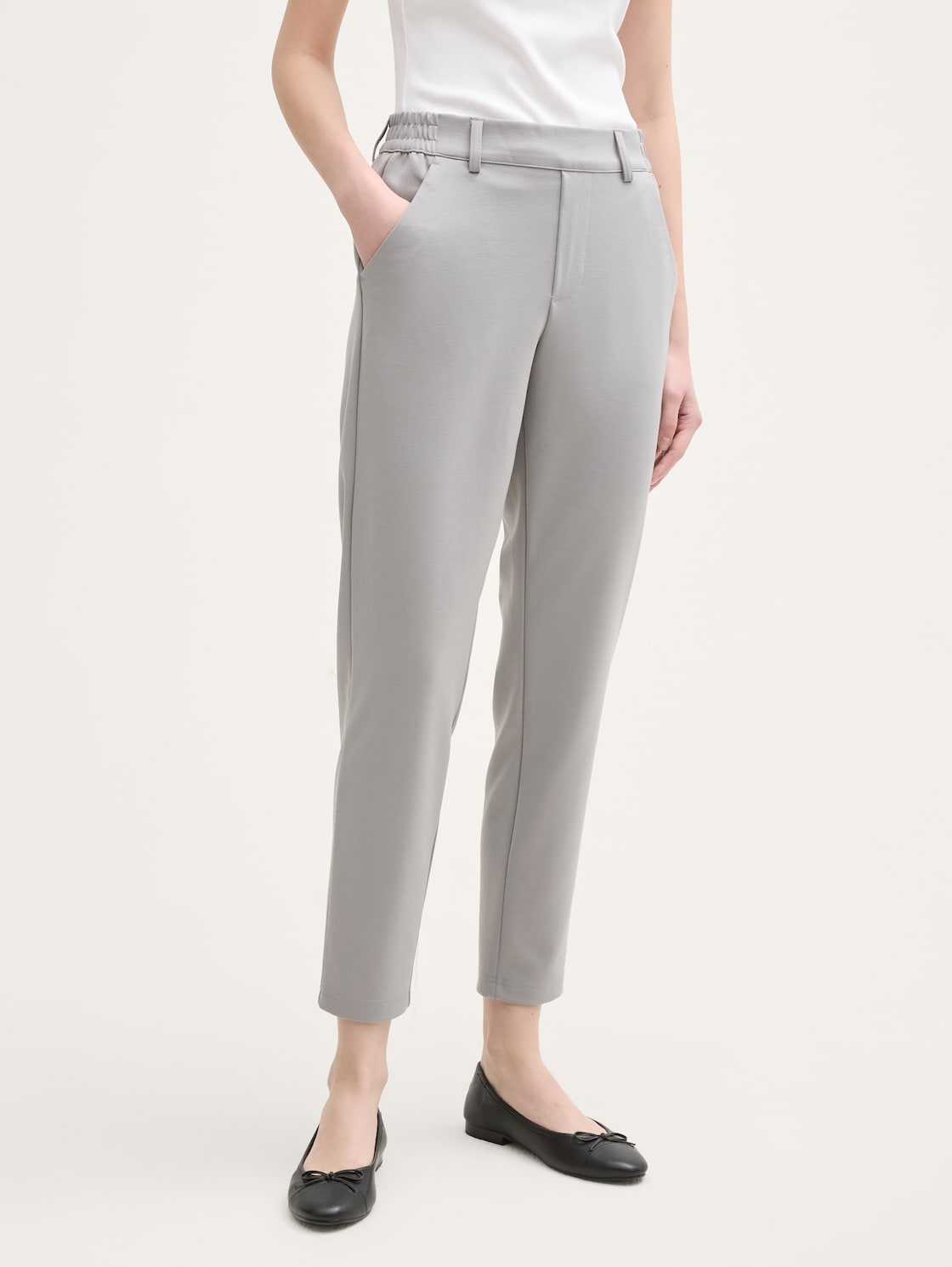 Relaxed Fit Hose mit elastischem Bund - grey fog
