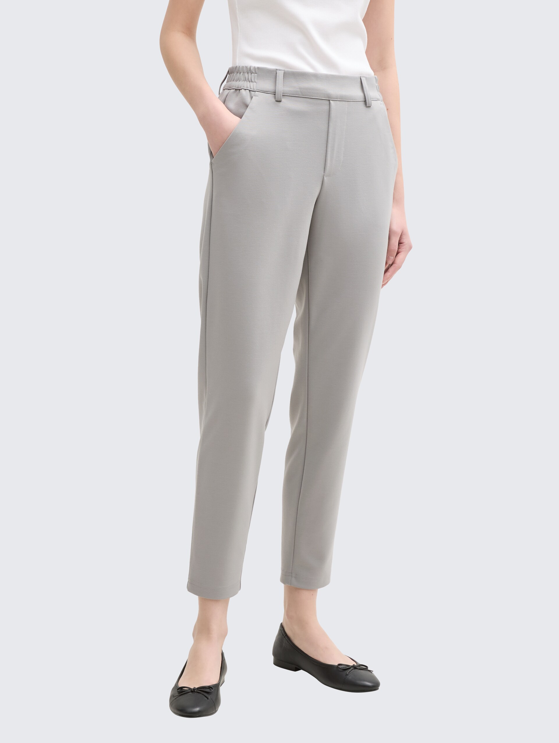 Relaxed Fit Hose mit elastischem Bund - grey fog