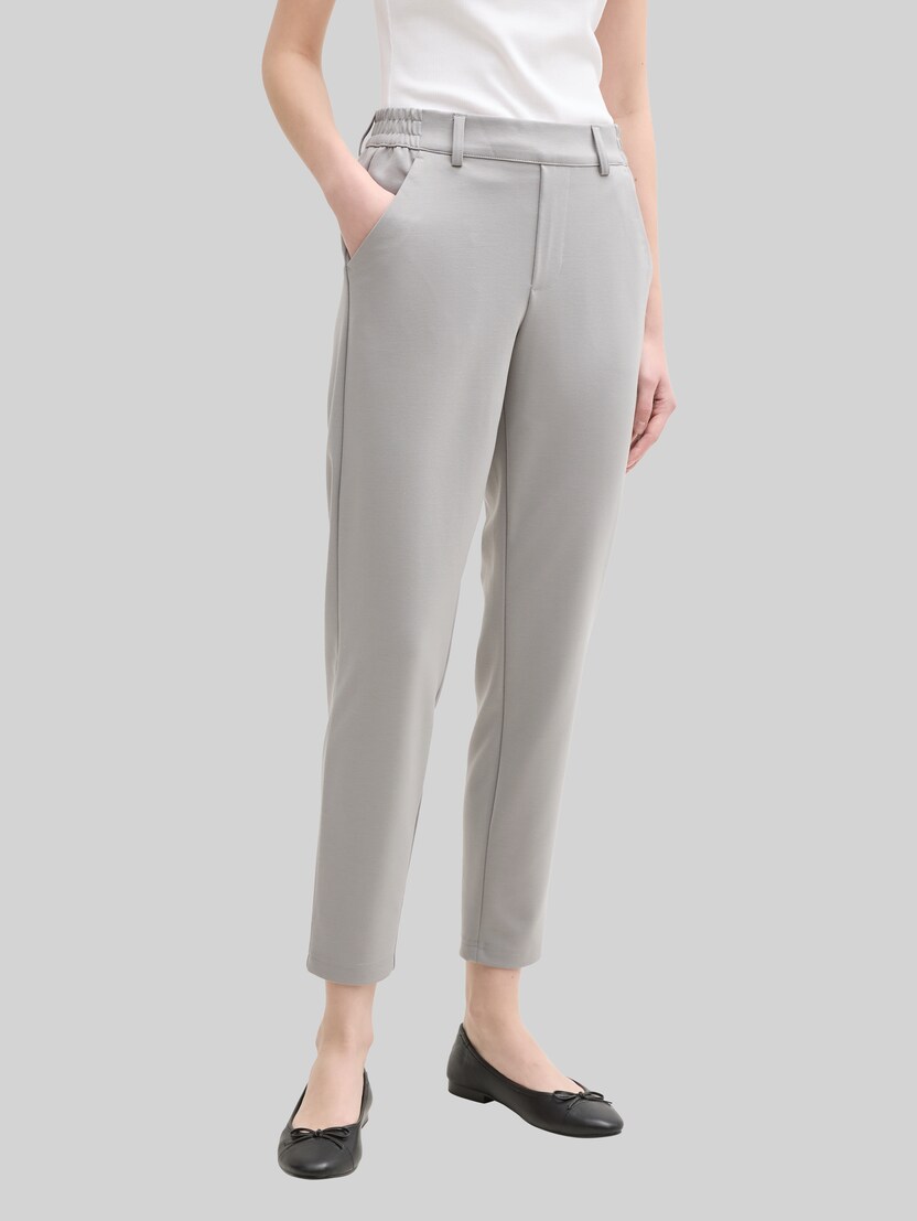 Relaxed Fit Hose mit elastischem Bund von Denim Female, grey fog