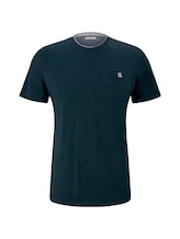 Ausgewählt, Fein gemustertes T-Shirt mit Brusttasche von Tom Tailor, grün