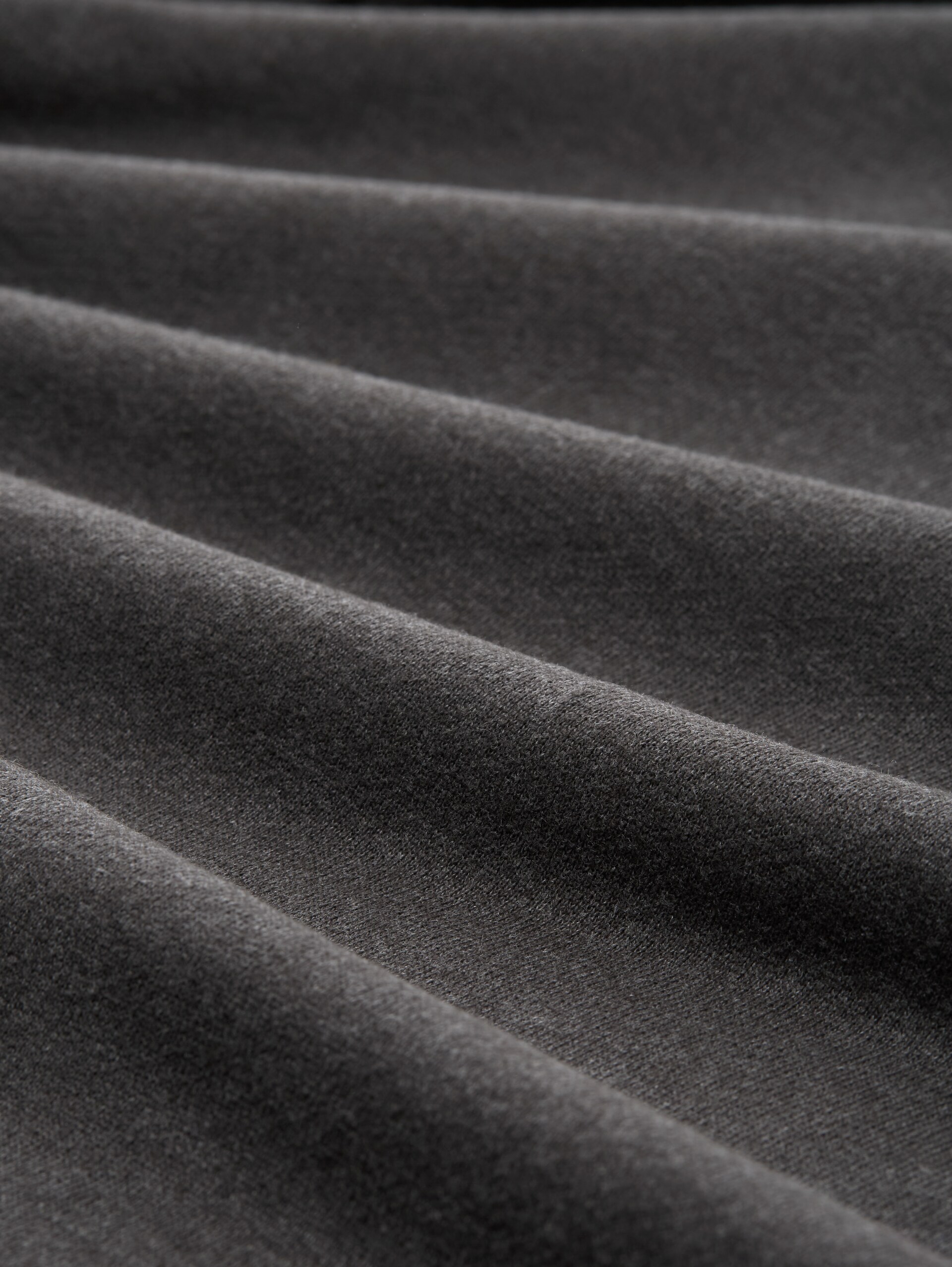 Sweatjack met opstaande kraag - Dark Grey Melange - Materiaalweergave