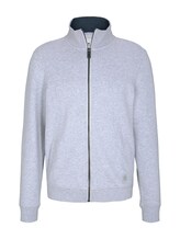 Geselecteerd, Sweatjack met opstaande kraag door Tom Tailor, grauw